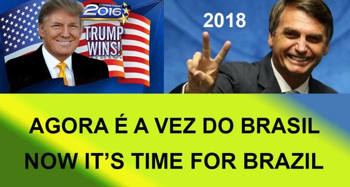 Trump e #OBrasilVota17 parabenizam Jair