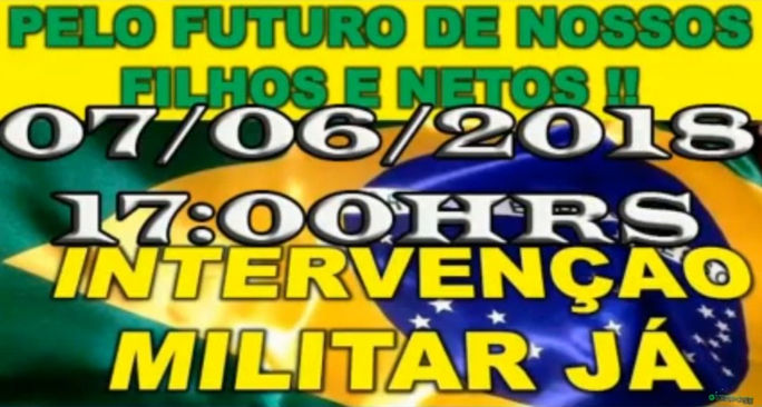 Brasil vai parar #IntervençãoMilitar 07/06