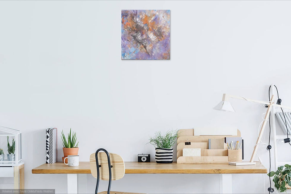 Miniature : Tableau "Eclosion" 40/40 cm