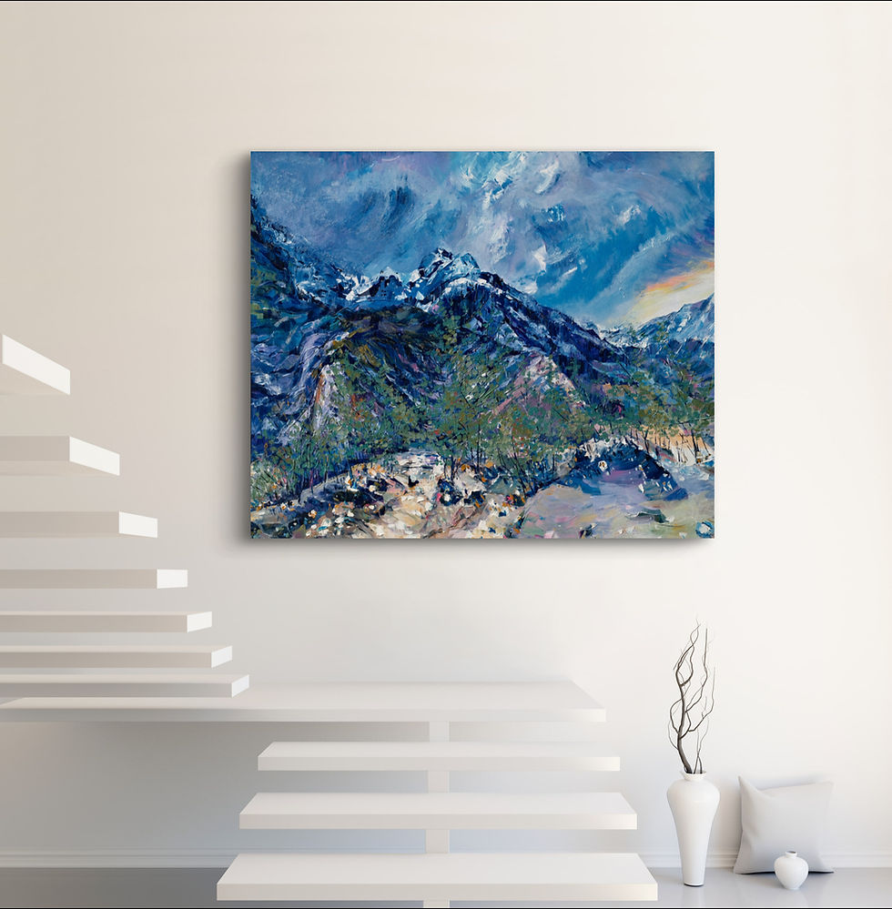 Thumbnail: Montenegro Spring Painting: Original Acrylic Landscape Wall Art (100x120cm)