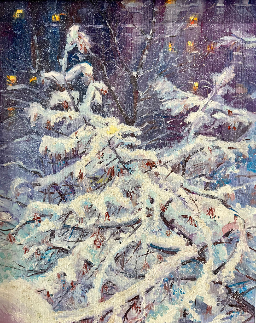 Thumbnail: The winter acrylic on canvas 50x40 cm 