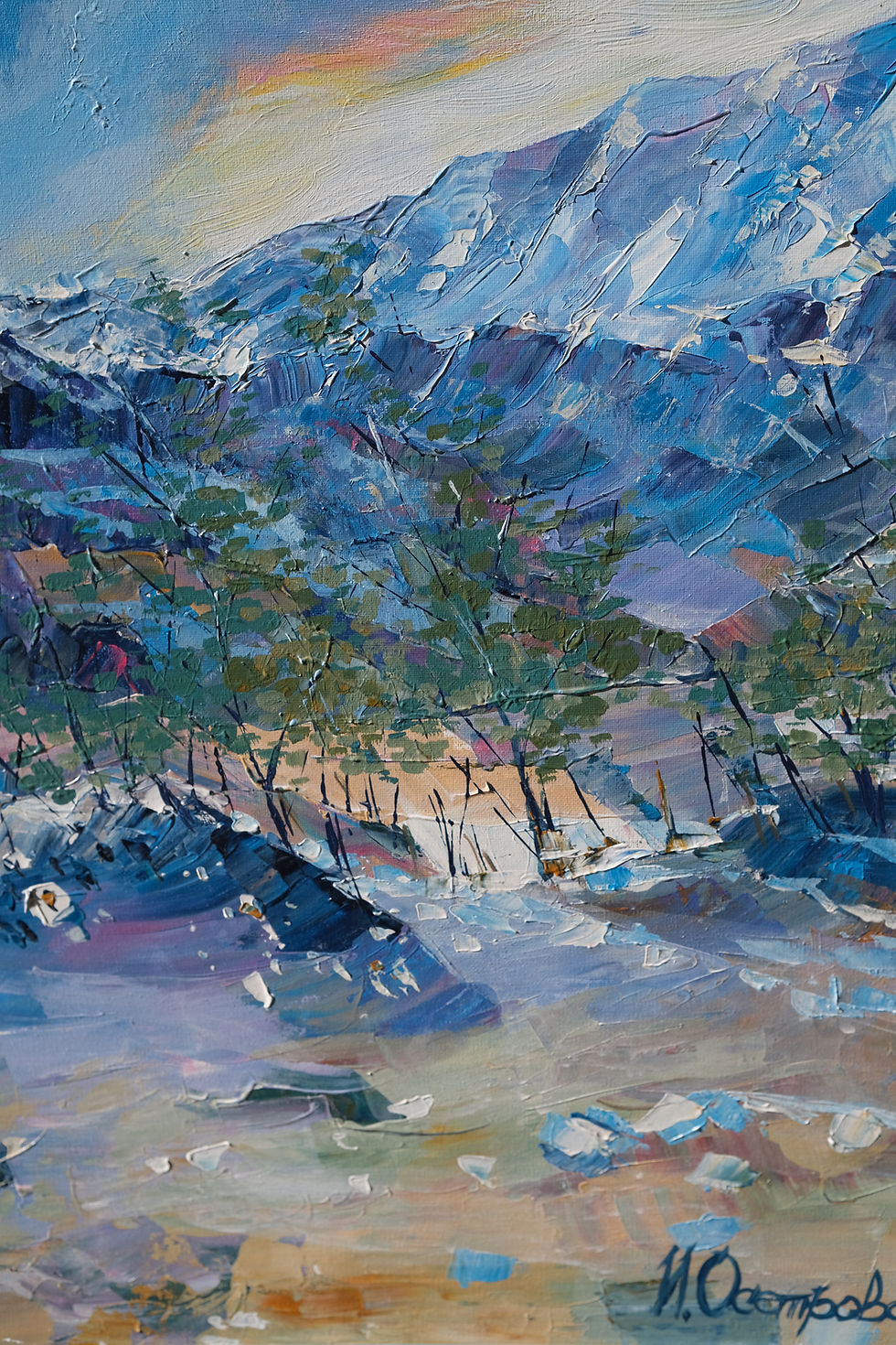 Thumbnail: Montenegro Spring Painting: Original Acrylic Landscape Wall Art (100x120cm)