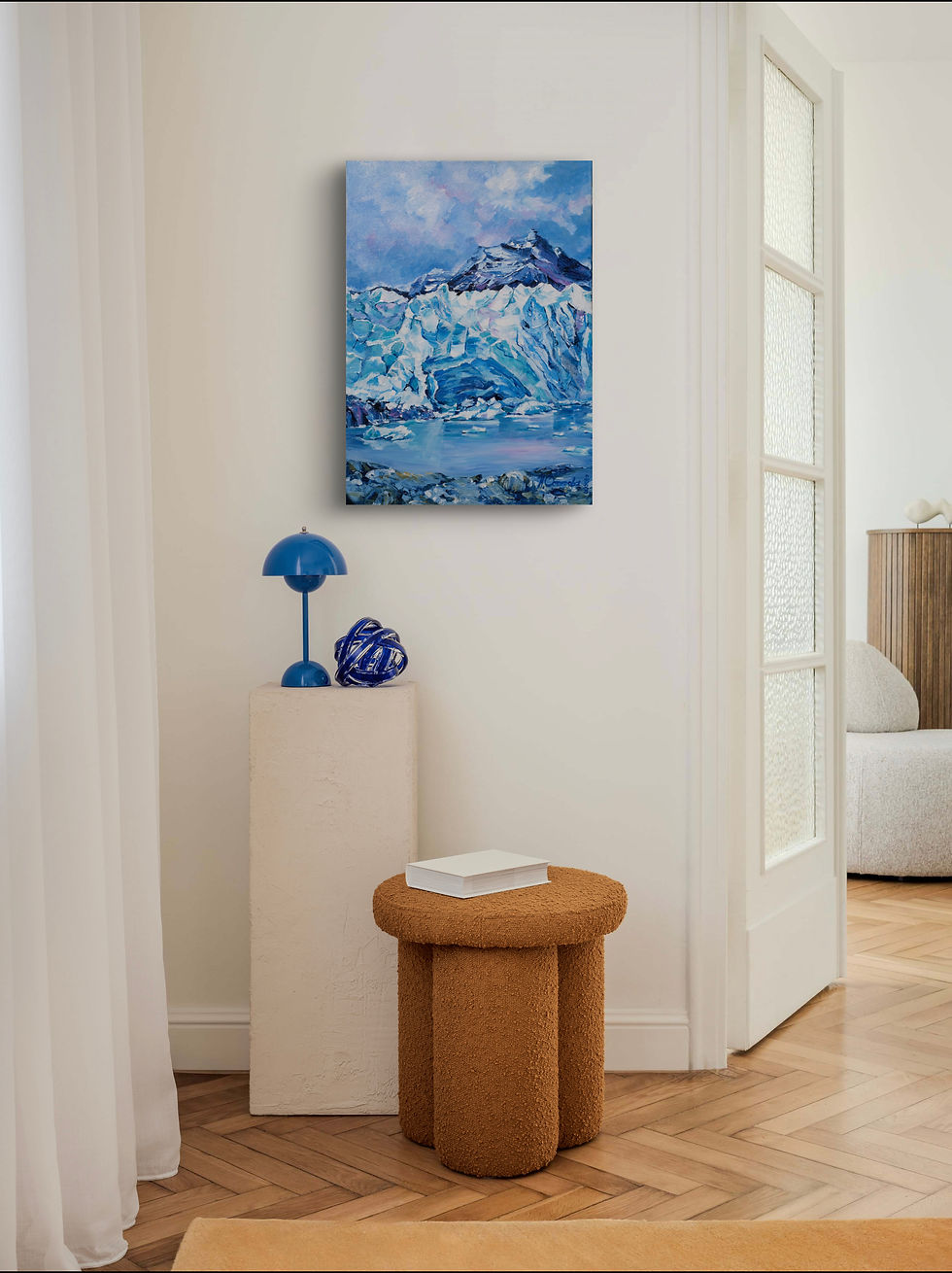 Thumbnail: Glacier Acrylic painting on canvas (70x50 cm)
