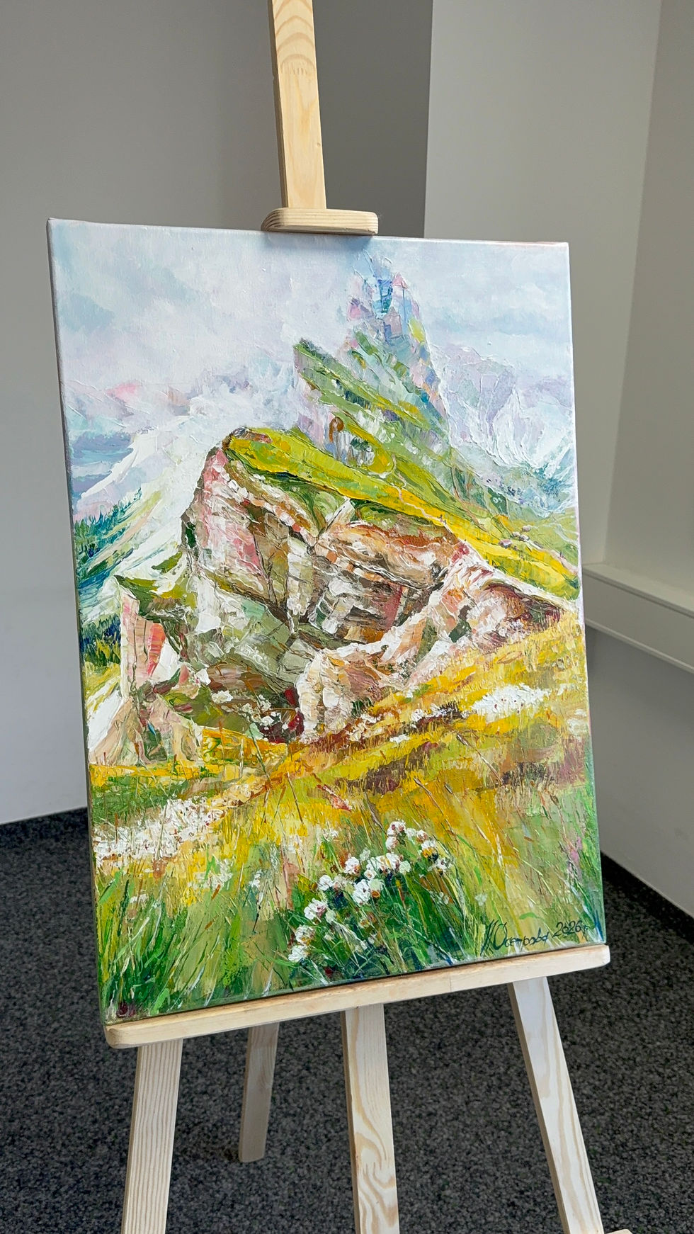 Thumbnail: Dolomiti Alps Acrylic Painting on canvas (70x50 cm)