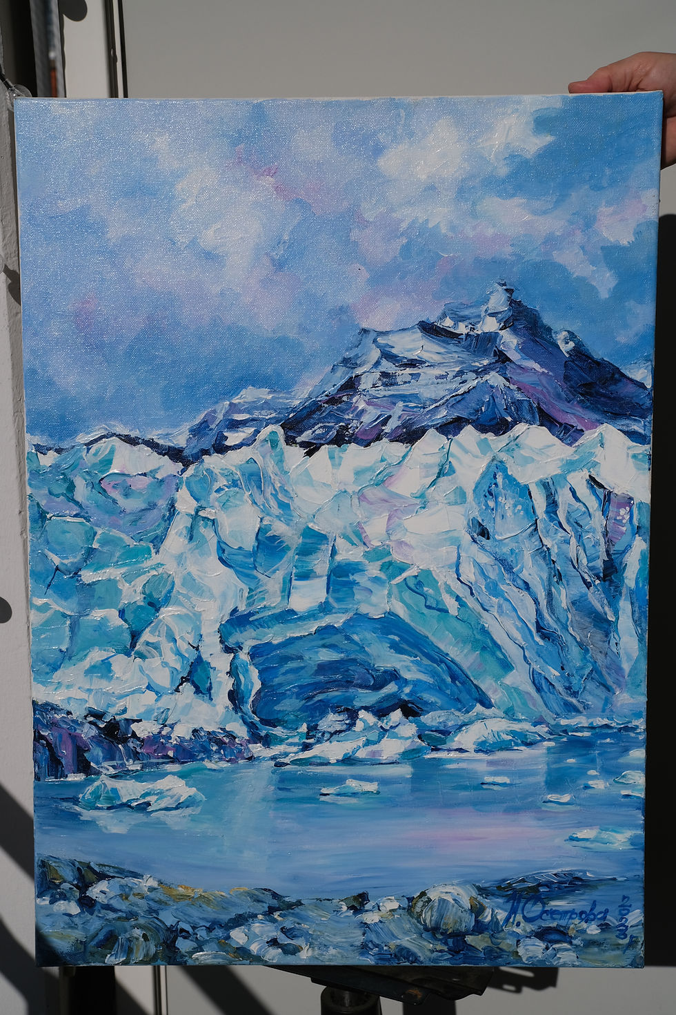 Thumbnail: Glacier Acrylic painting on canvas (70x50 cm)