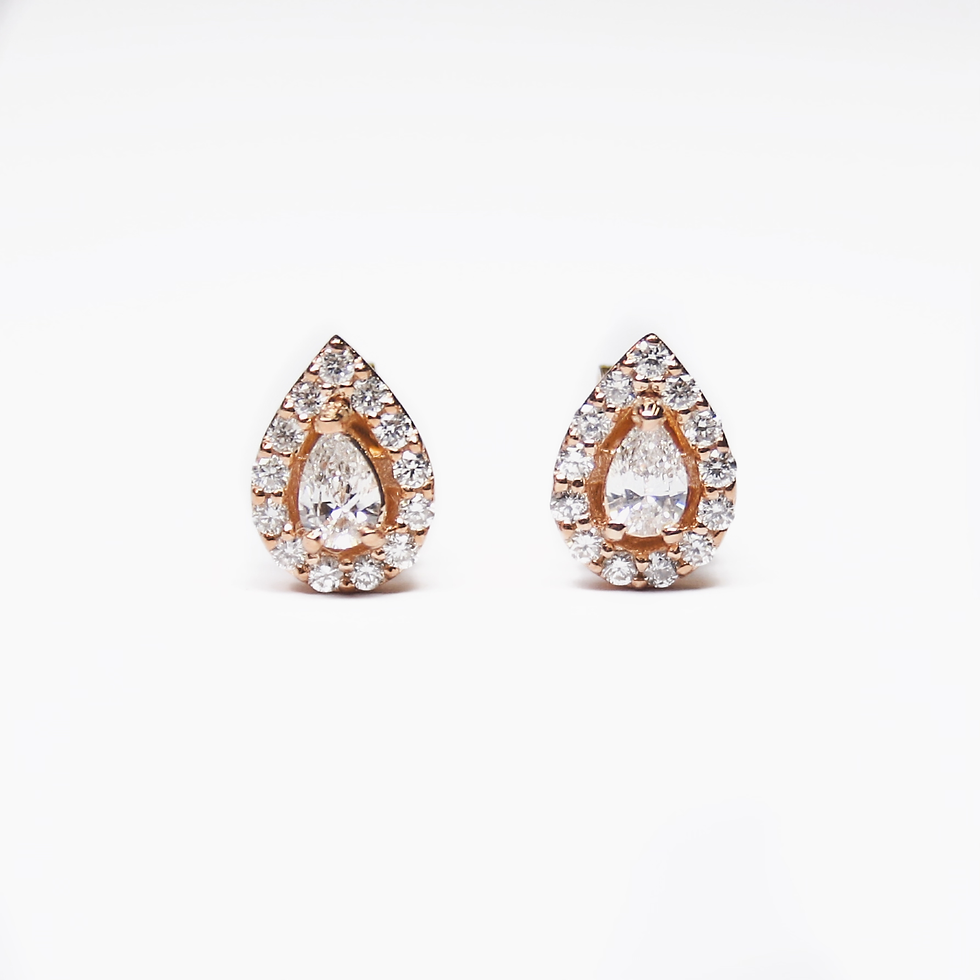 Pear Shape Diamond Earrings