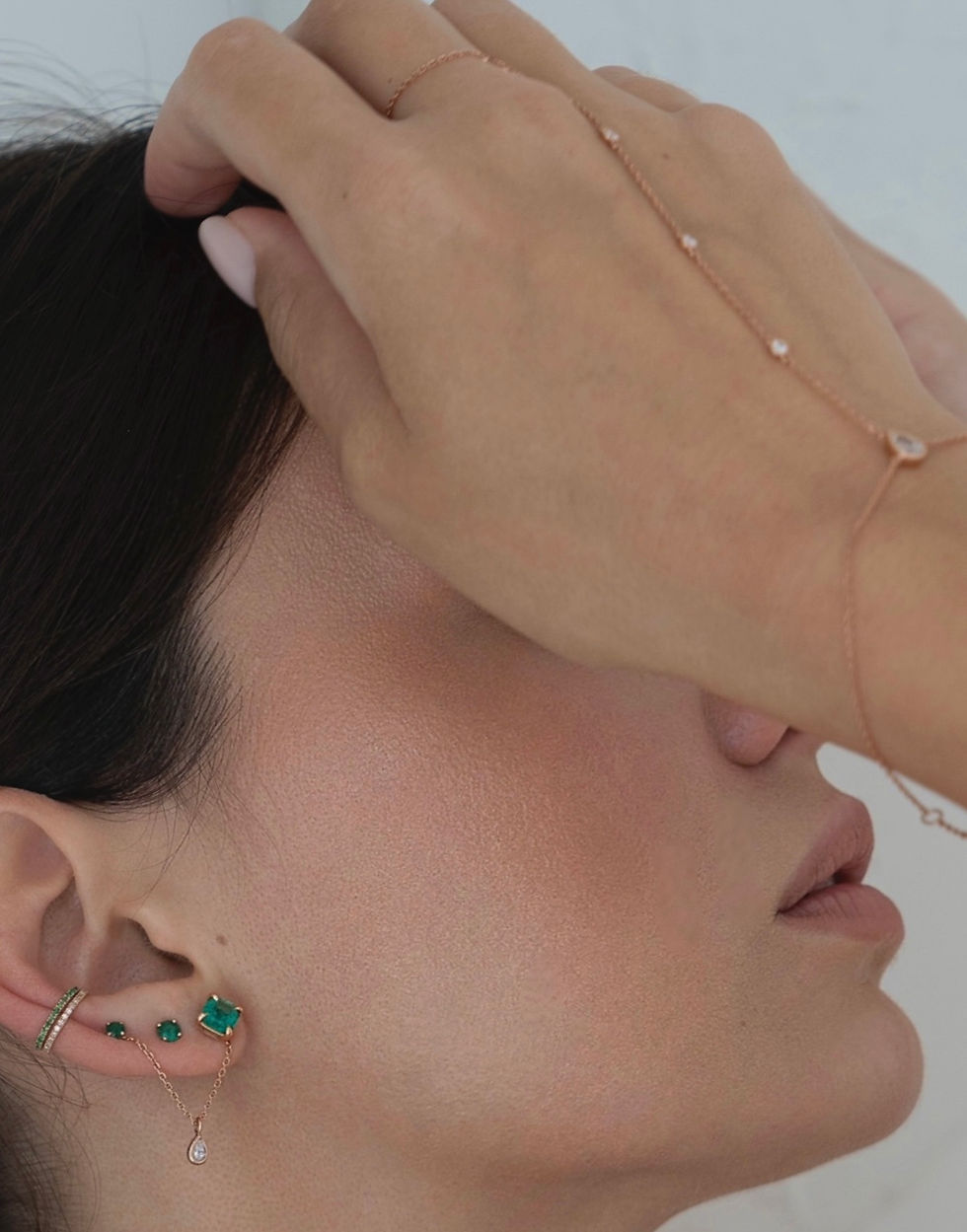 Thumbnail: Pear and Round Diamond Hand Jewel BODYLINE
