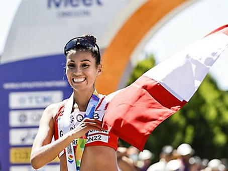 Muy cerca de la meta: Kimberly García logró finalizar la cuarta competencia de marcha europea 
