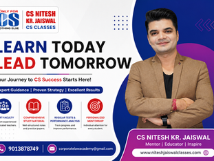 Nitesh Kr. Jaiswal Classes: Shaping Future Company Secretaries with Excellence