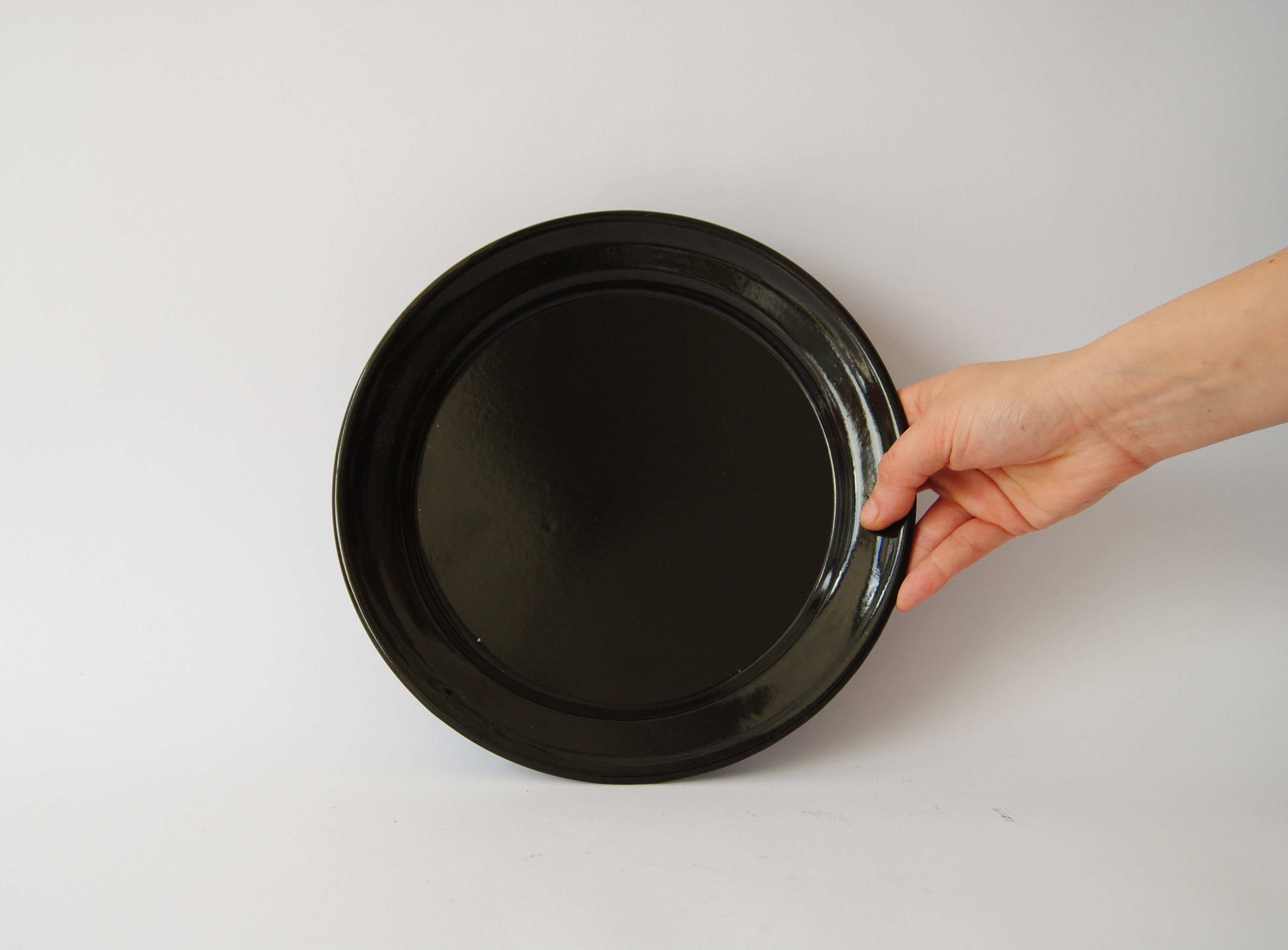 Plato playo negro 25cm