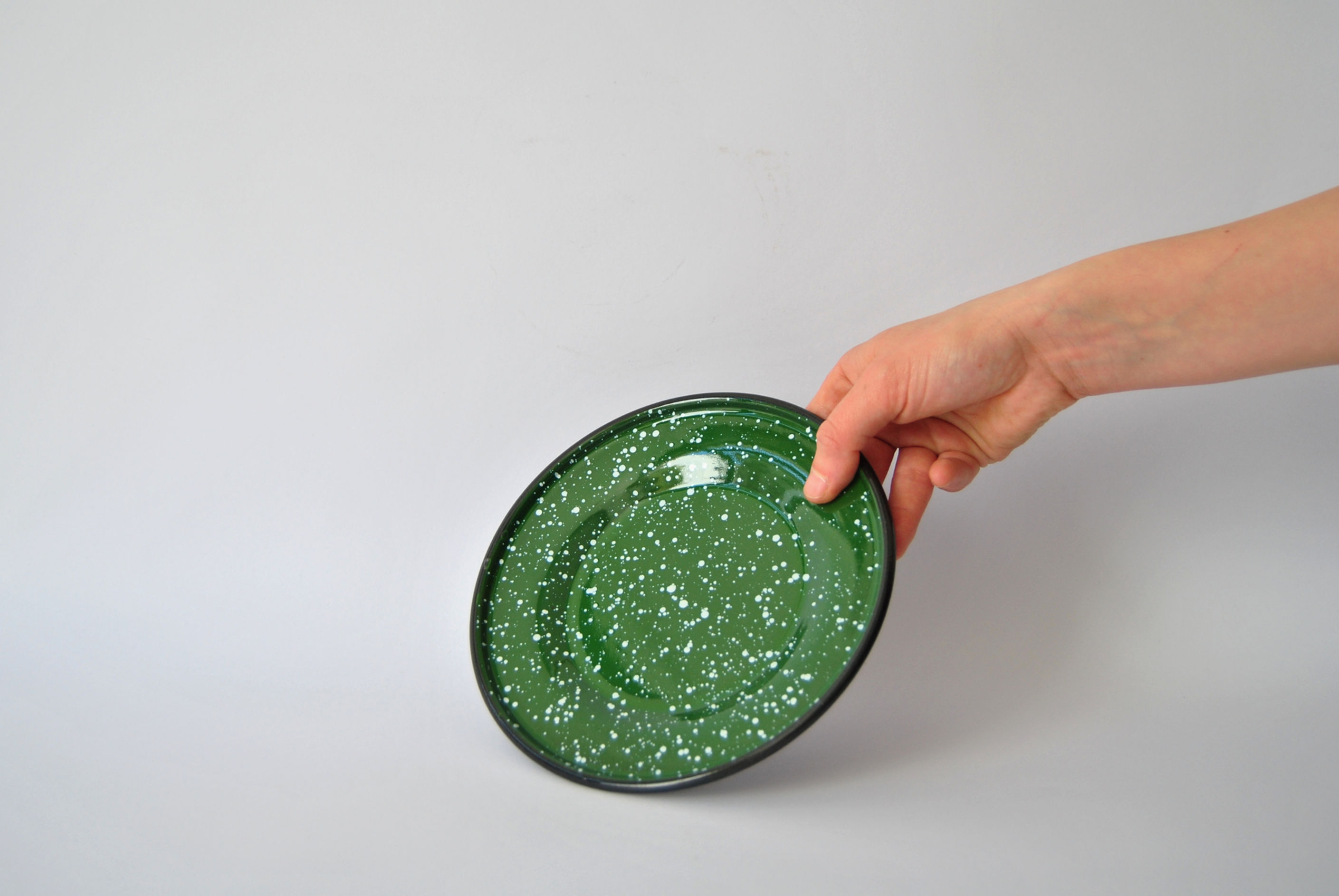 Plato de postre línea Italia, verde, rojo o blanco