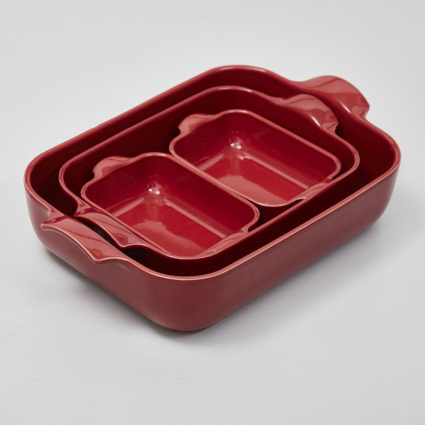 Miniatura: Fuente rectangular frambuesa, 3 tamaños