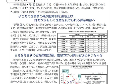 代表・一般質問の報告抜粋(上野ニュースNo.52)