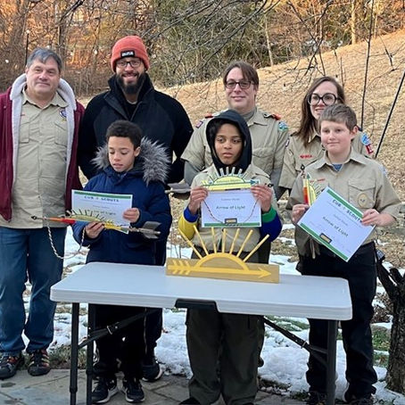 Cub Pack 1031- Arrow of Light Scouts Bridge to Troop 214B!!