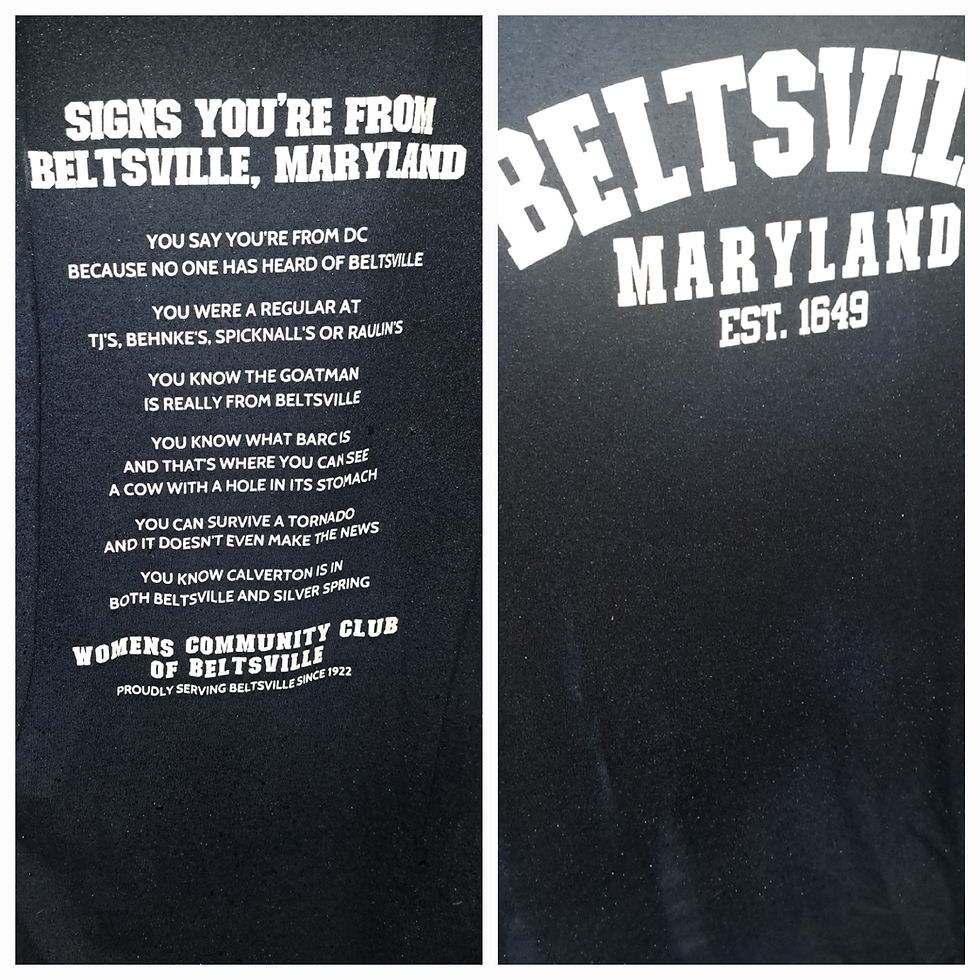 There are only a few Beltsville Maryland EST 1849 T-shirts left. Get yours before they run out!
