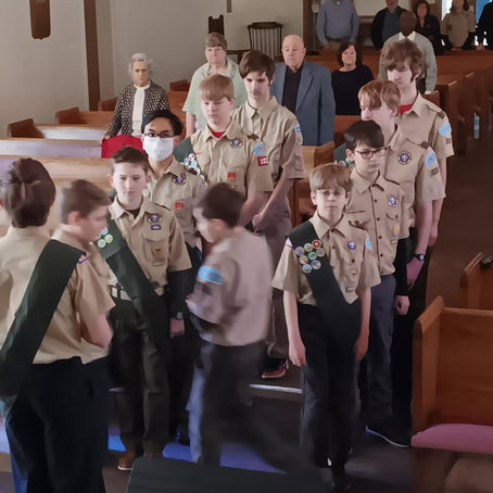 Scouting Sunday at Emmanuel United Methodist Church