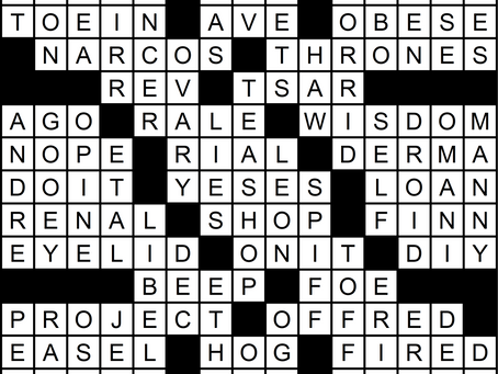 Solution to May's Crossword Puzzle: Spring Break