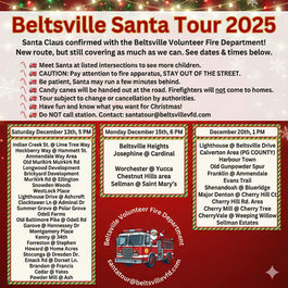 The Beltsville VFD Santa Tour 2025