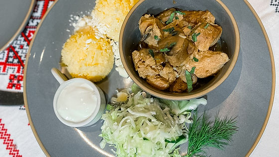 Polenta and Fried Pork