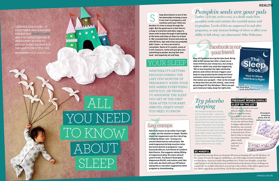 Gurgle magazine sleep feature