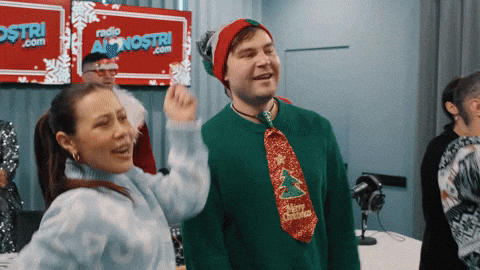 Christmas Party Dancing GIF by Ai Nostri.gif
