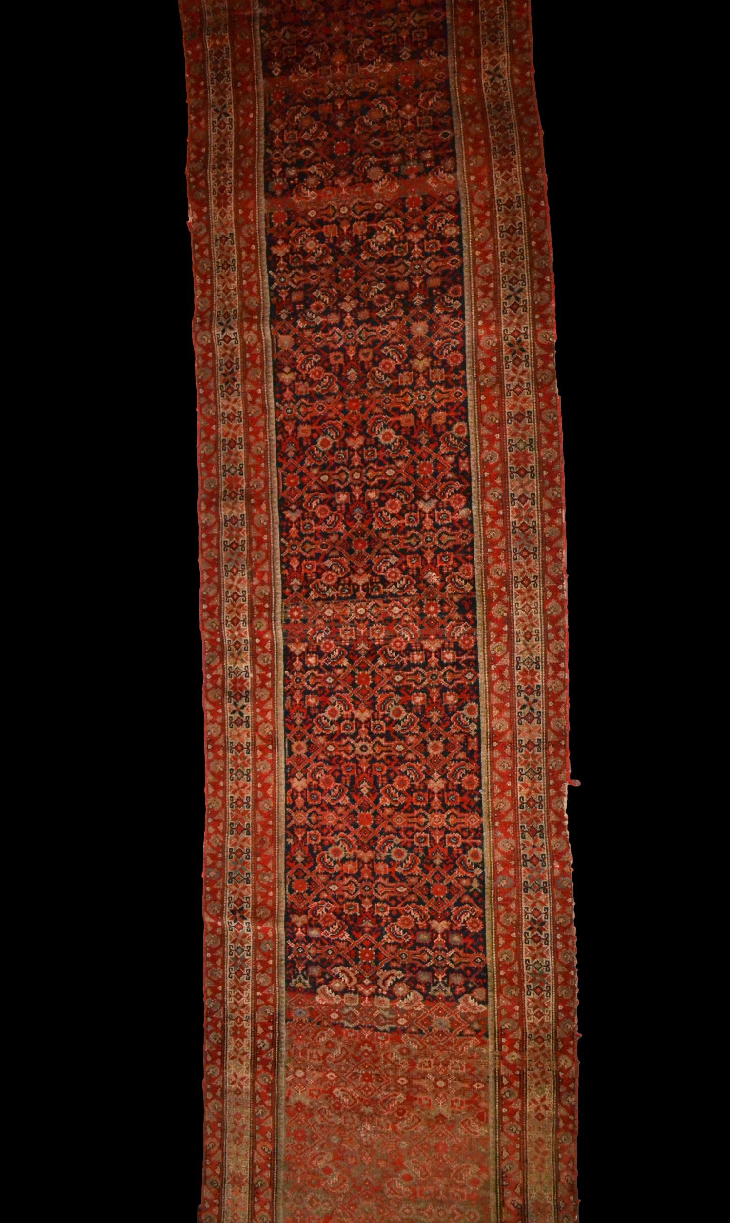 Tapis-galerie Ferahan, 92 x 396 cm, laine nouée main, Perse, (iran) f