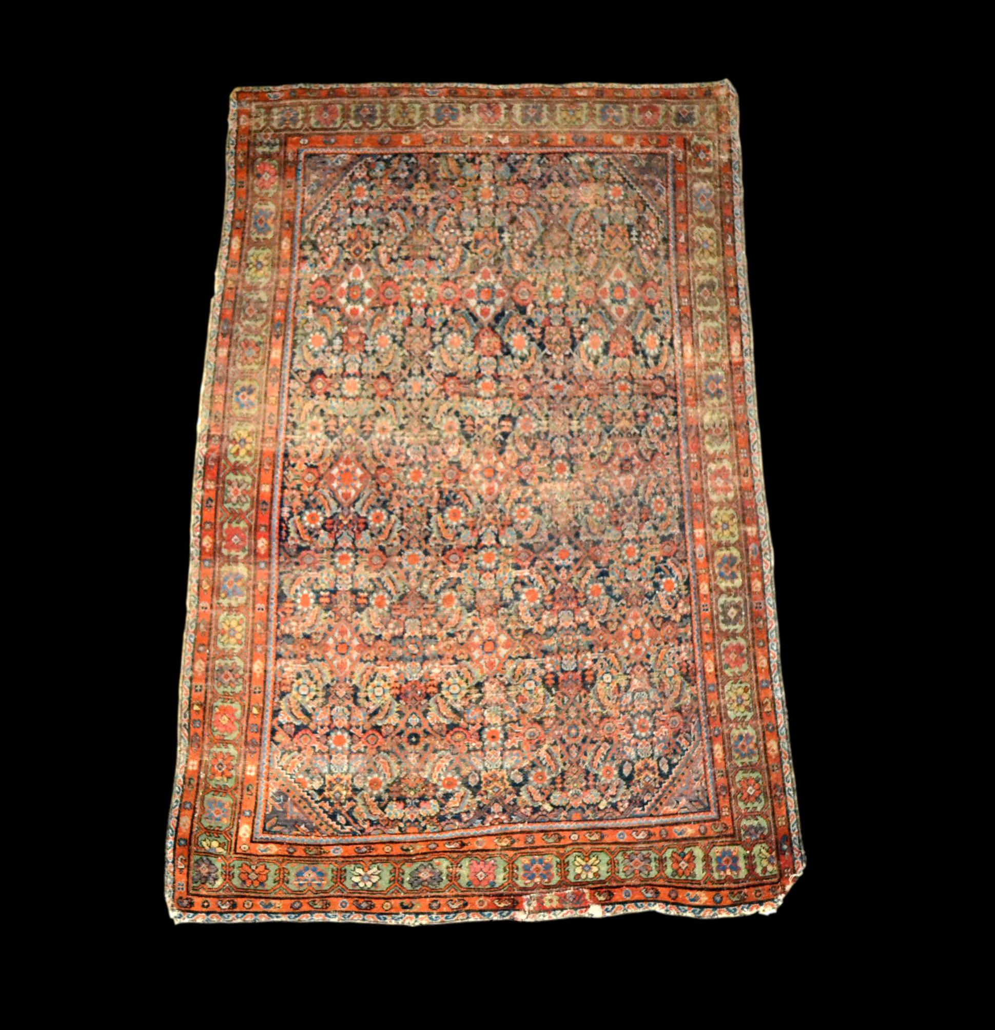 Tapis Persan Feraghan Ancien, 129 cm x 186 cm, Iran, fin du XVIIIème Siècle