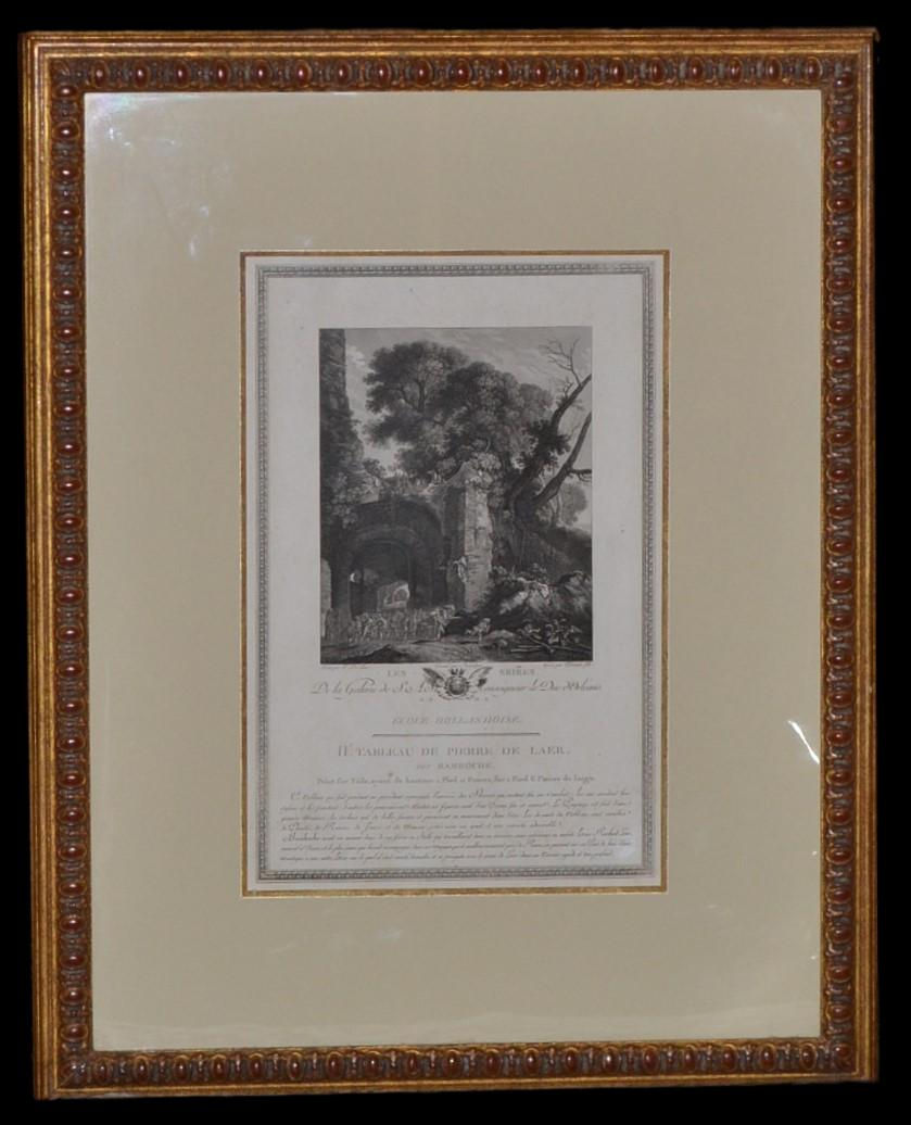 PILEMENT, FILS," Les Sbires " , Gravure encadrée du XVIIIème siècle