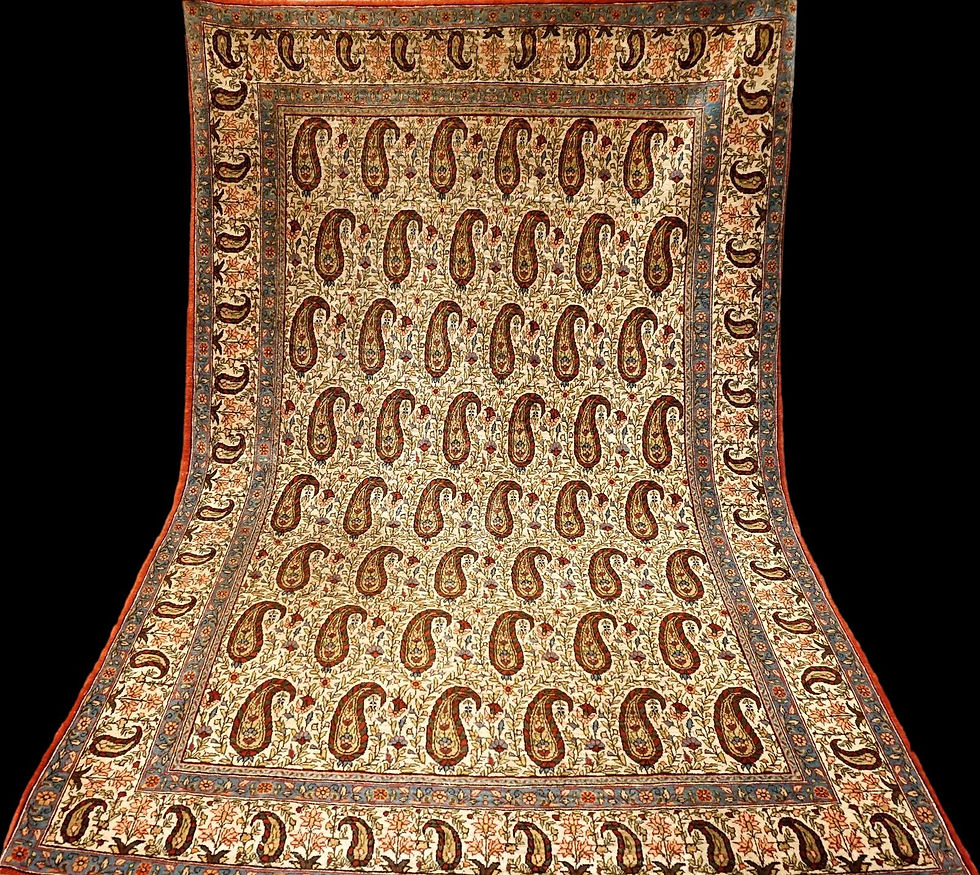 Tapis Gouhm, décor, botehs, 135 x 210 cm, Iran, 1960-1970