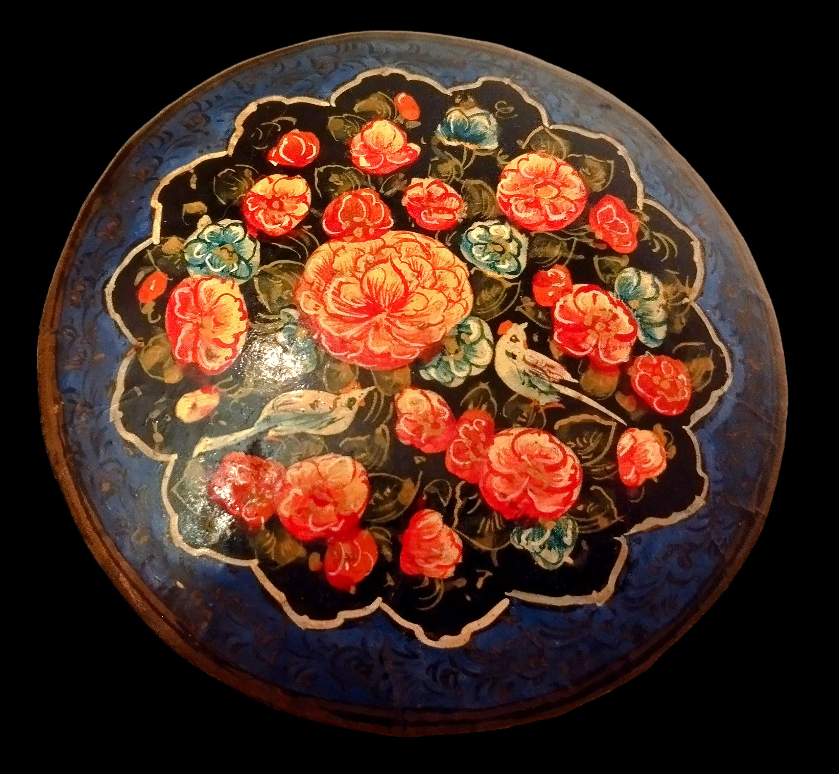 Boite Kadjar en papier maché, Iran, Perse du XIXème