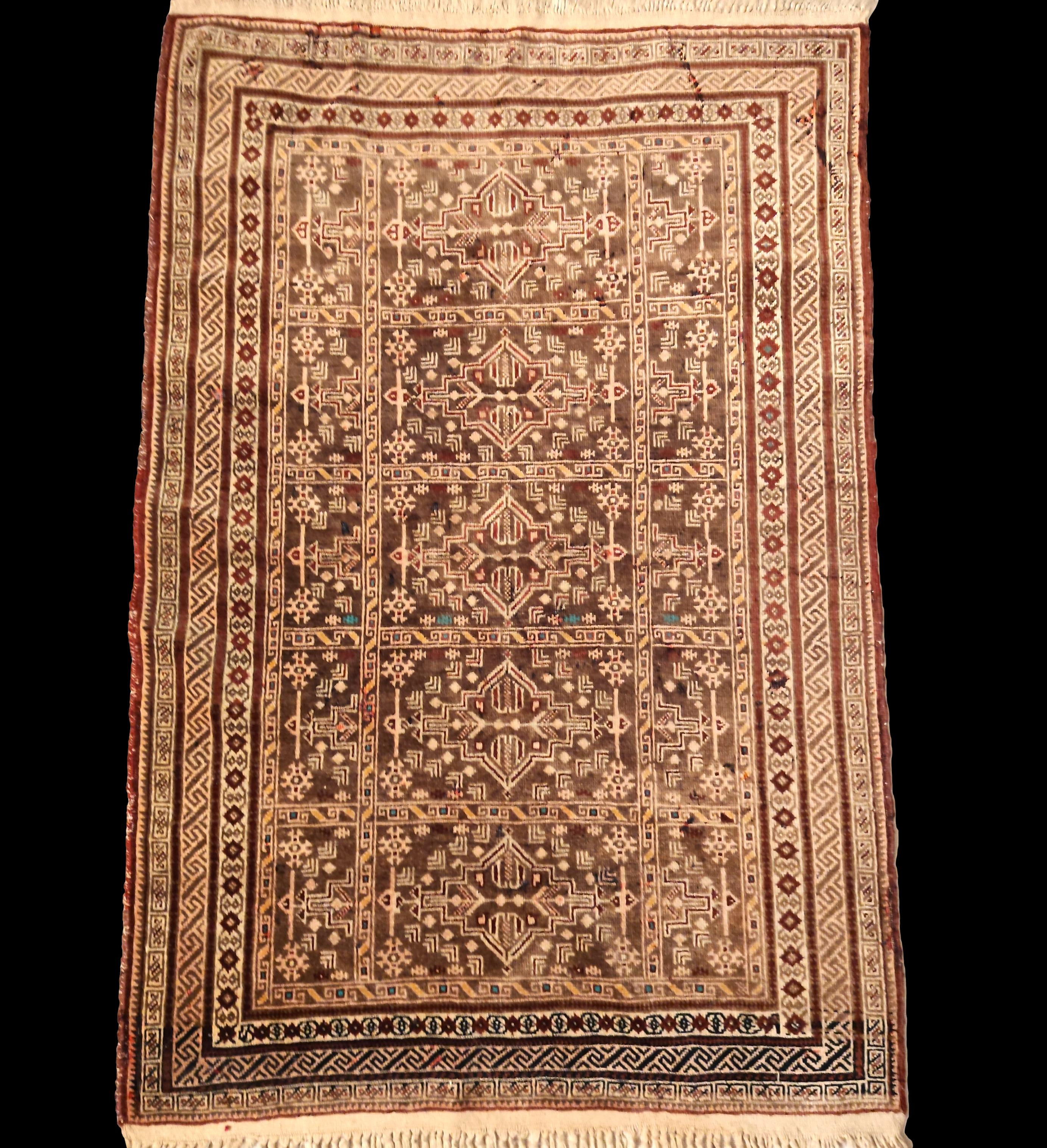 Tapis Baloutche, 92 x 139 cm, laine nouée main , 1950 - 1960