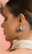 Argola Mar banho de Rodio