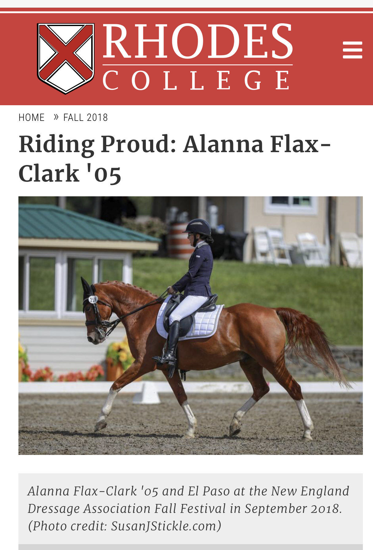 Riding Proud: Alanna Flax-Clark '05