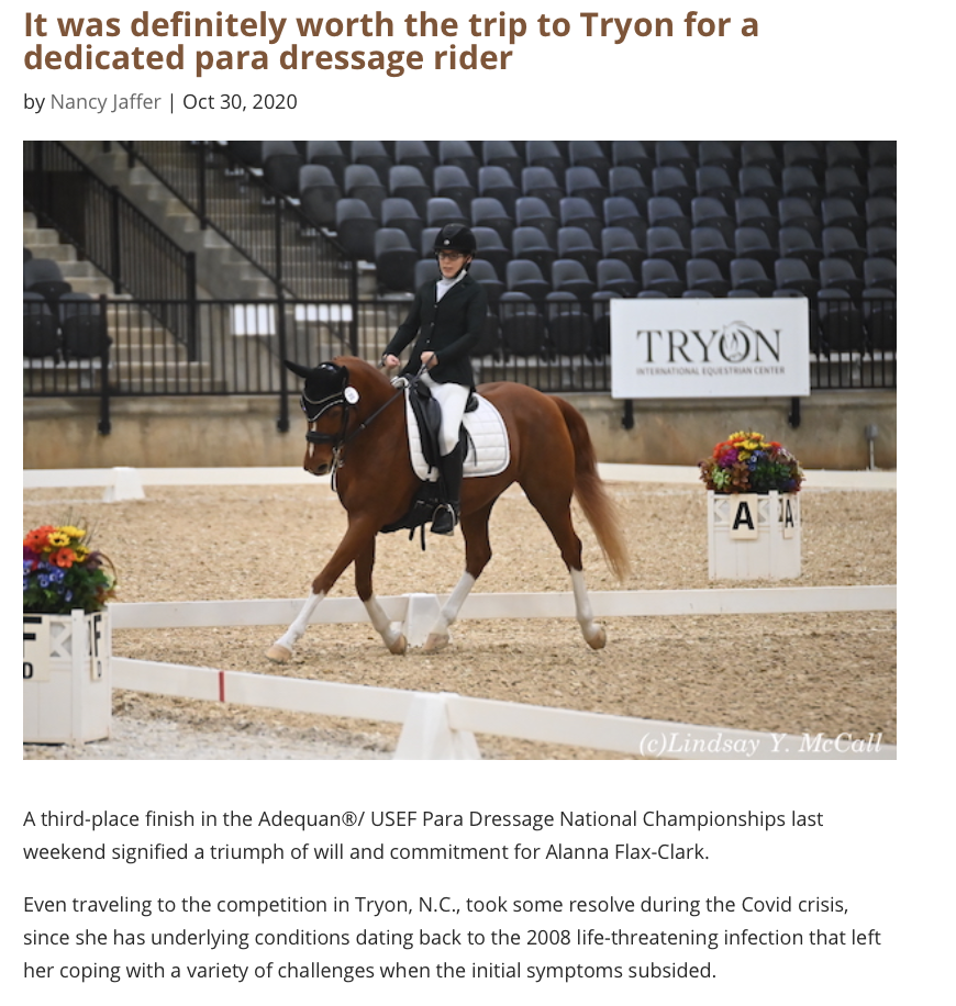 It was definitely worth the trip to Tryon for a dedicated para dressage rider