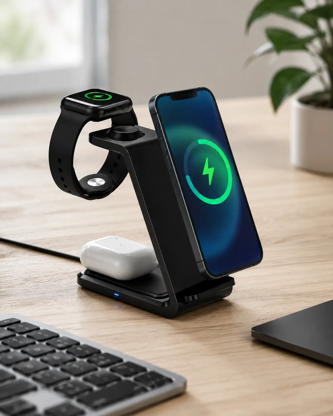 VoltPrime TrioDock 3-in-1 Wireless Charging Station
