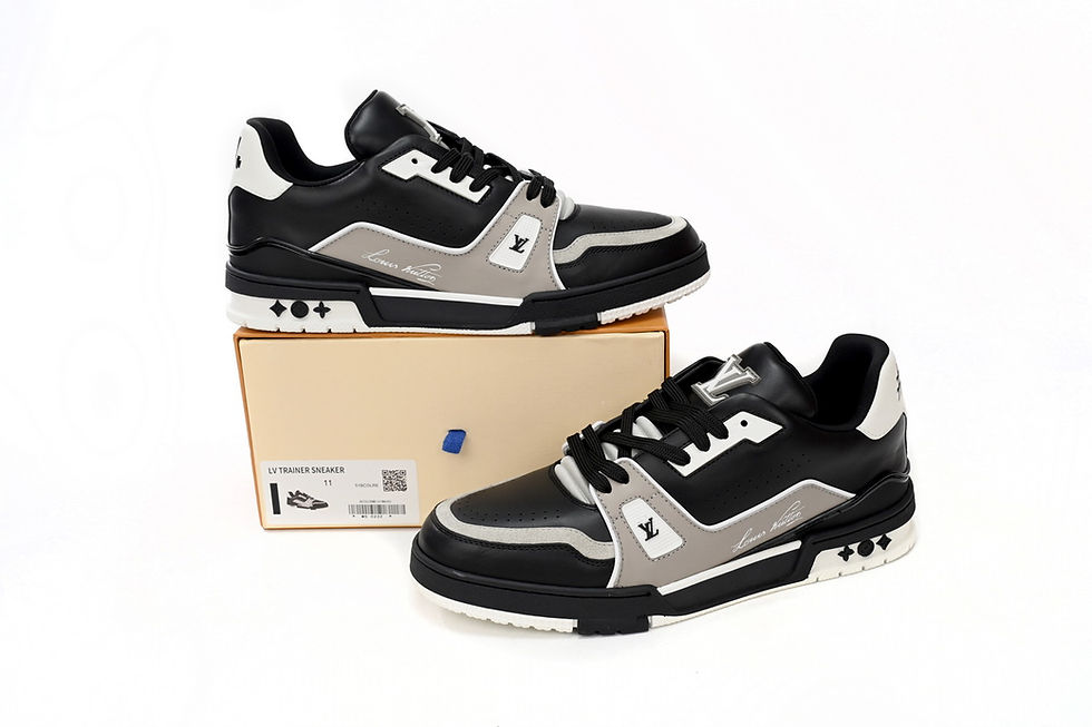 Miniatura: 1AAHS2 Louis Vuitton Trainer Cowboy Black Gray