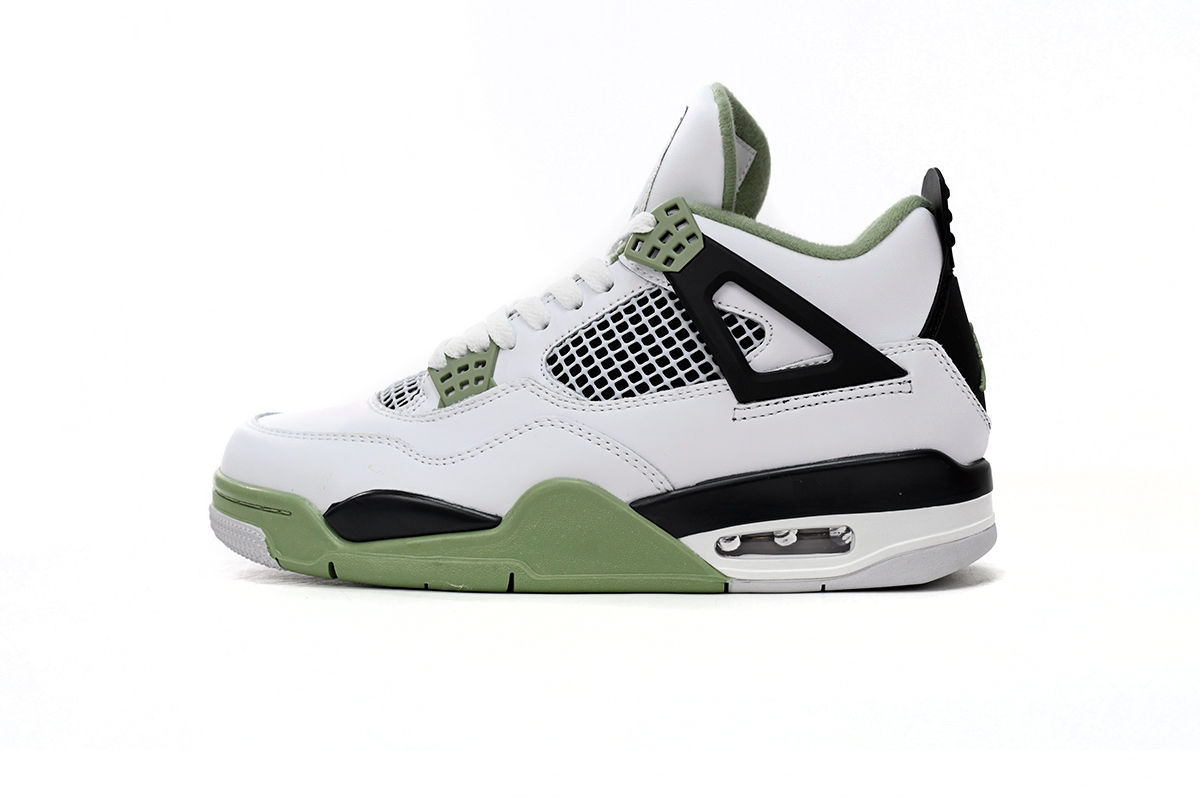 AQ9129-103 Air Jordan 4 WMNS “Oil Green”Seafoam