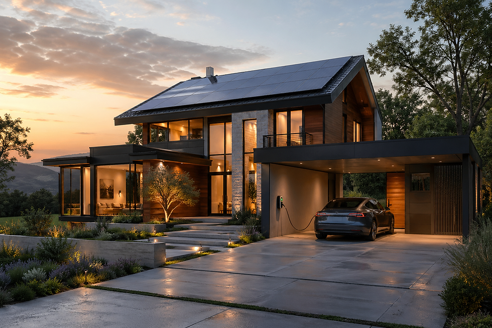 Solar panels with battery and ev charging integration