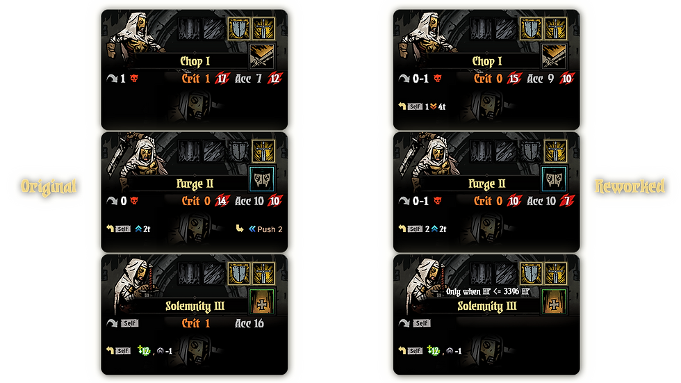 Comparasion of a few Leper skills - original and reworked