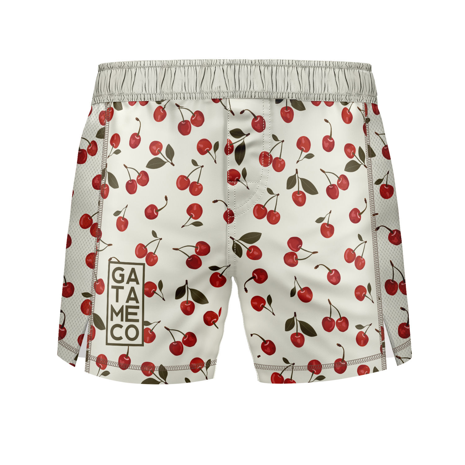 White Cherry Fight Shorts