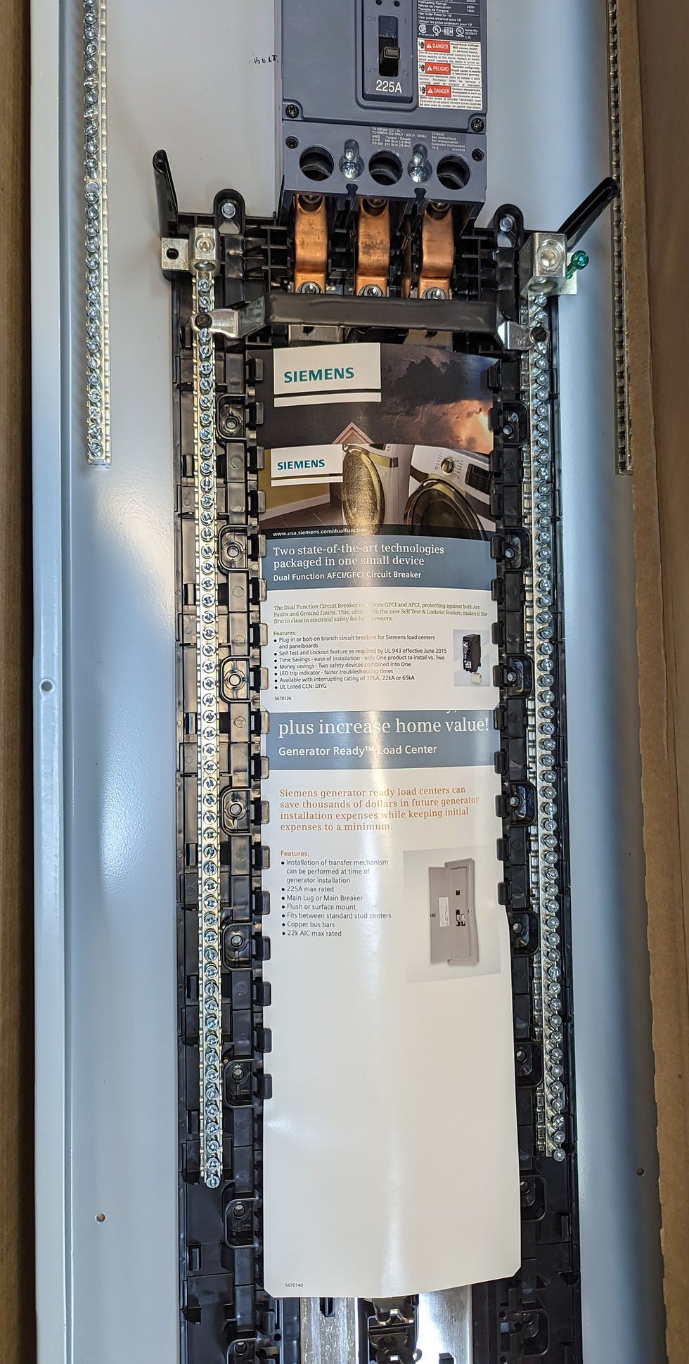 Thumbnail: Siemens 225 Amp 3-Phase 54 Space 70 Circuit Copper Main Breaker (P5470B3225CU)