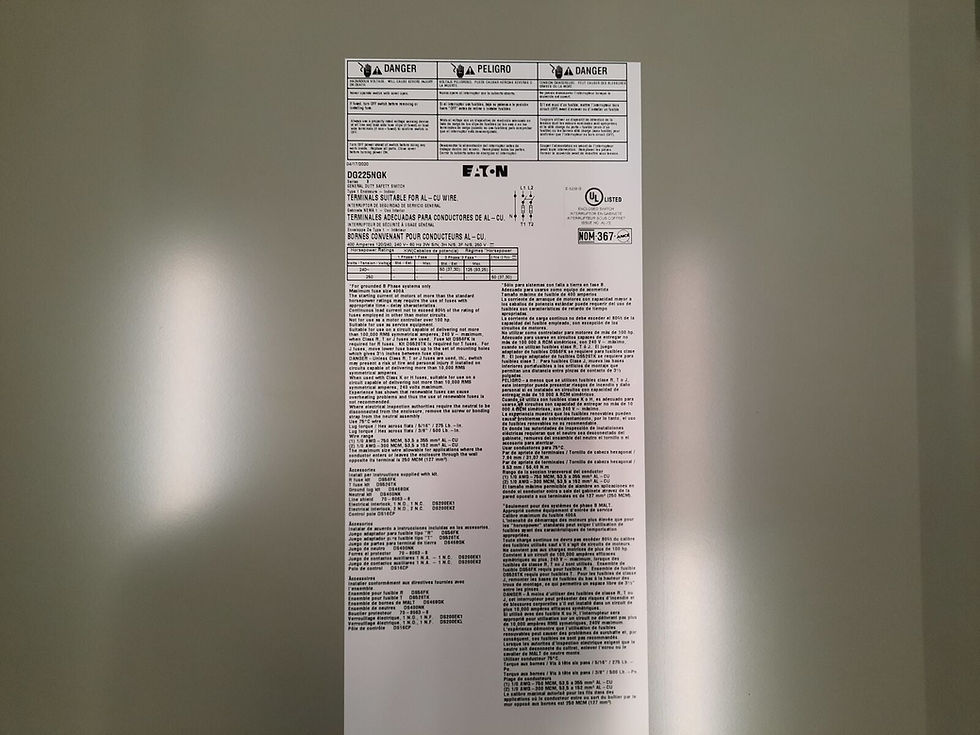 Thumbnail: Eaton NSB DG225NGK Safety Switch General Duty 2P 400A 240V 50/60Hz Fusible w/ Ne