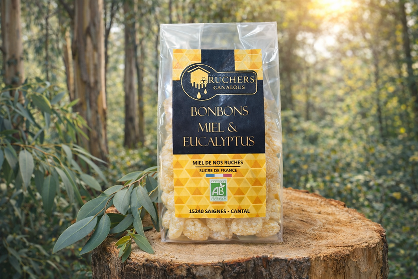 Bonbons au miel saveur eucalyptus