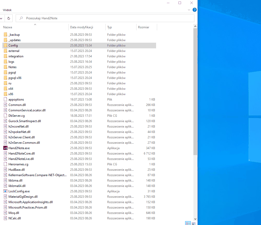 duplicate Config folder