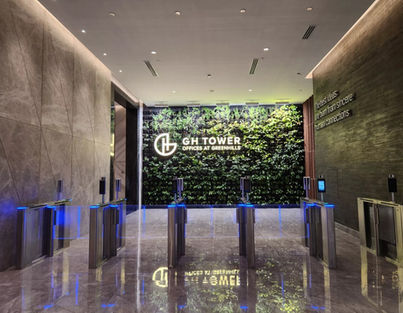 GH Tower by Ortigas Land in Greenhills, San Juan City—modern 15-storey green office tower with flexible, sustainable workspaces ideal for BPO, featuring direct access to Greenhills Mall, energy-efficient design, bike-friendly amenities, and seamless connectivity to Metro Manila’s key business districts.