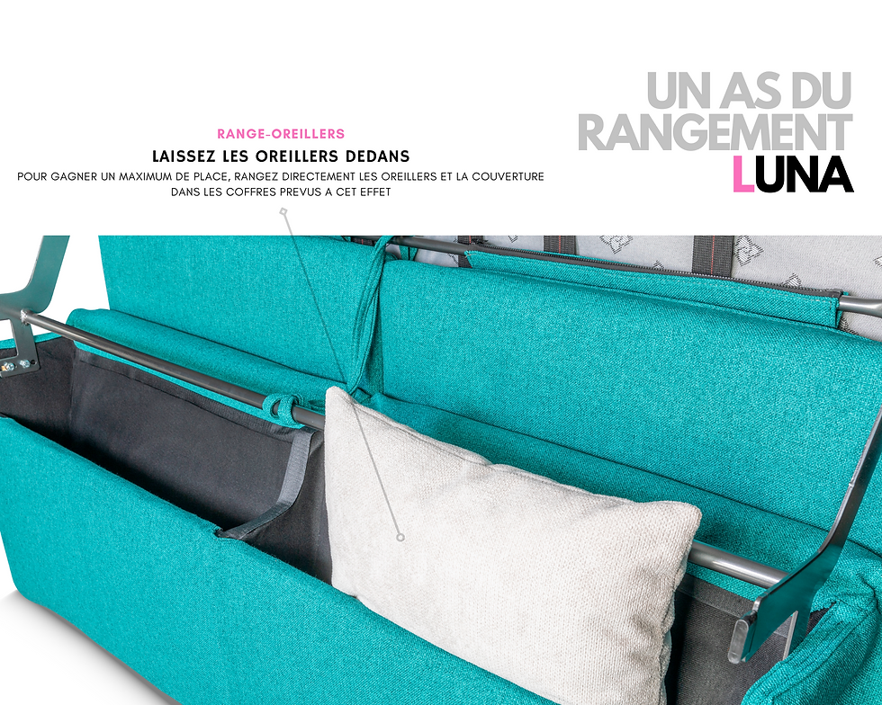 Miniature : Canapé convertible LUNA couchage quotidien