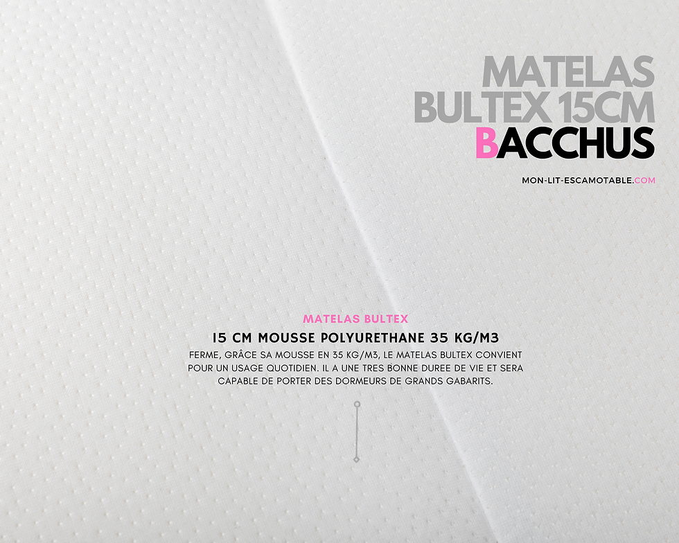 Miniature : BZ BACCHUS couchage occasionnel haut de gamme 80x200 cm