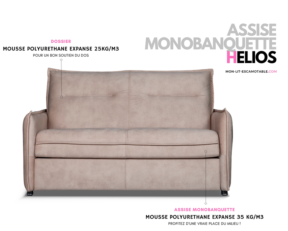 Miniature : Canapé convertible 120 HELIOS couchage quotidien