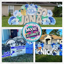Yard Card Collage BLUE