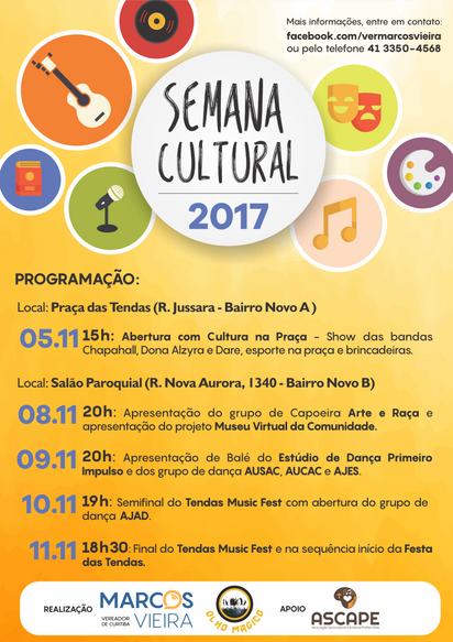 Semana Cultural levará cultura, informação e entretenimento para o Bairro Novo